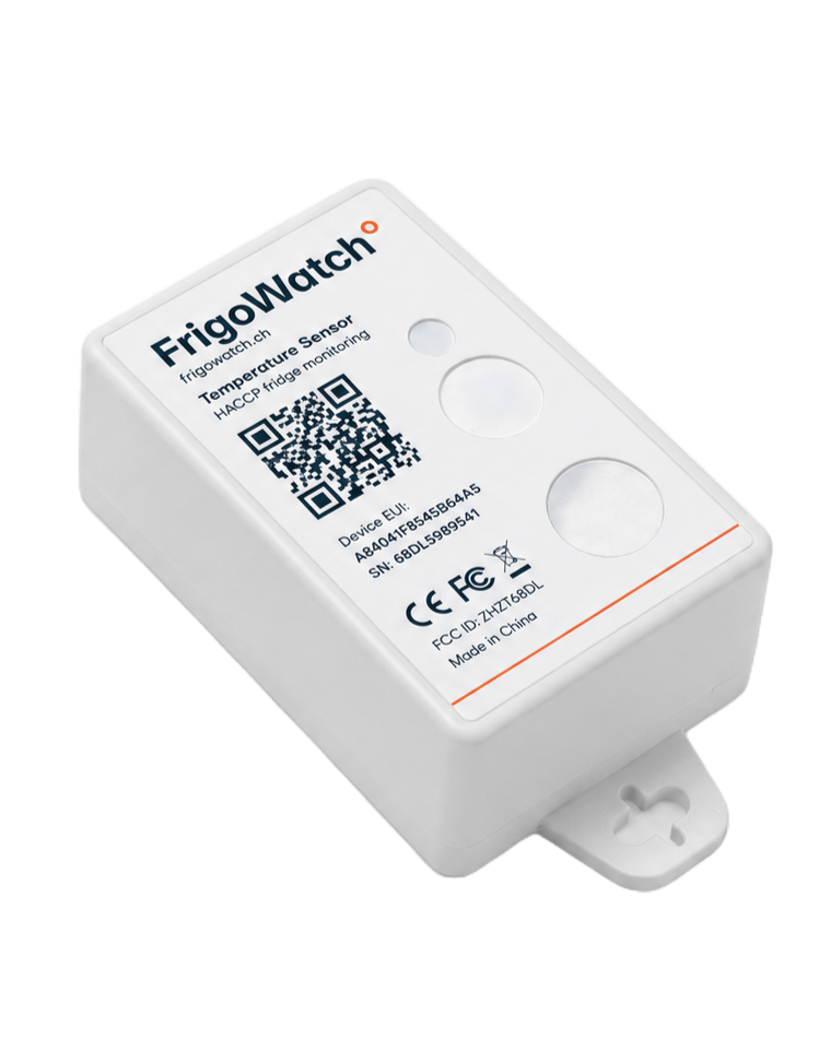 FrigoWatch Temperatursensor, Ansicht von schräg oben